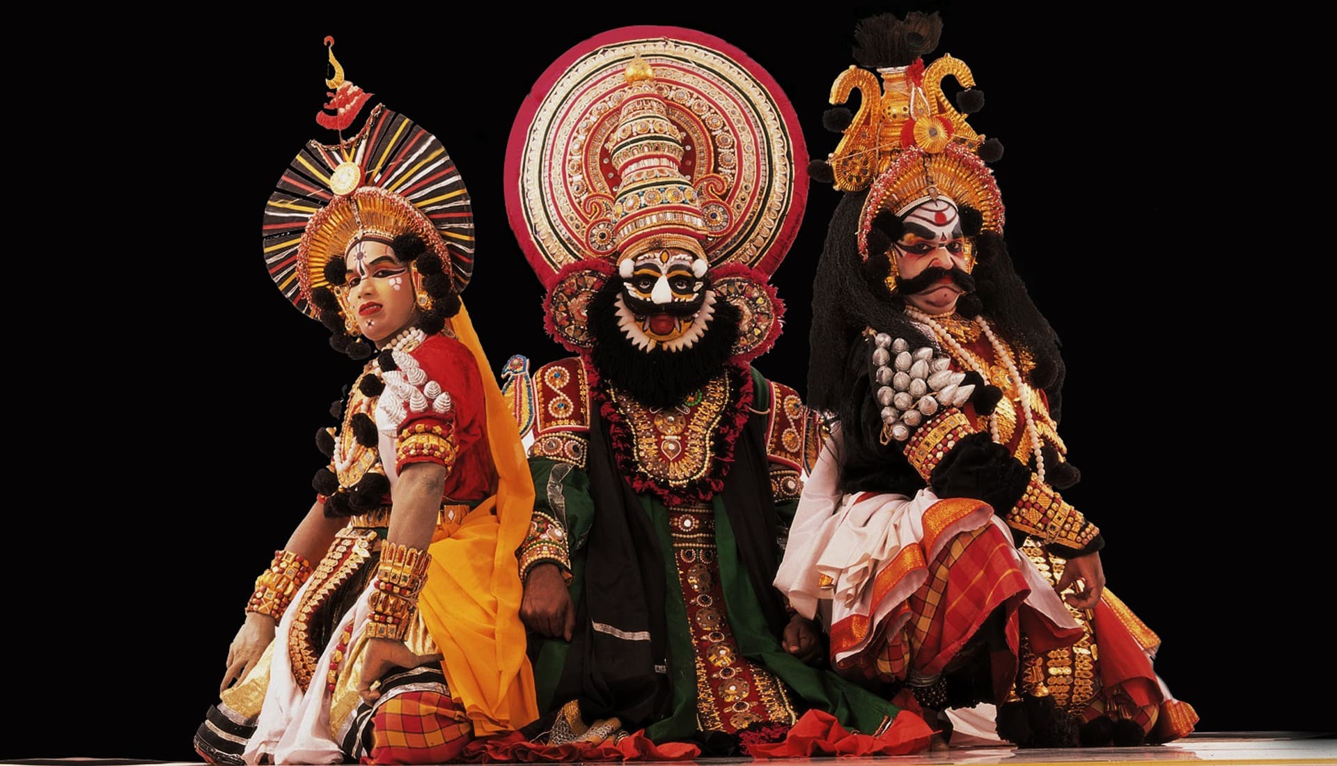 Yakshagana performer in traditional costume