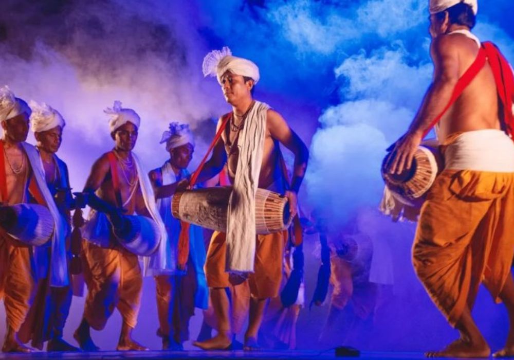 Nupa Pala cymbal dance of Manipur performed by male dancers