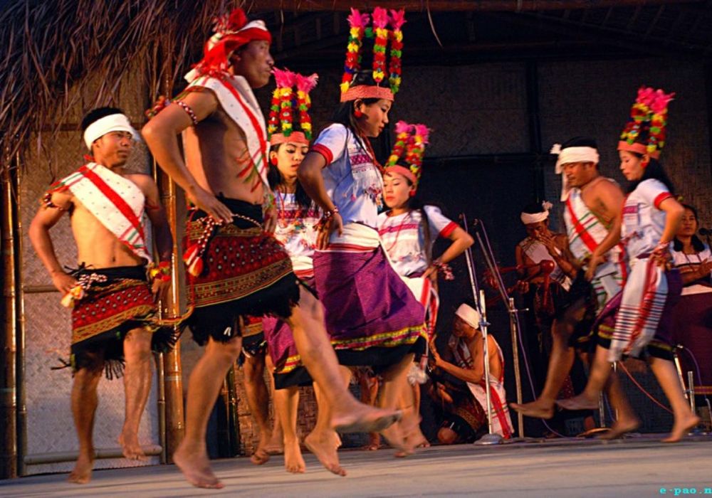 Northeast tribal folk dance performance representing Manipur's hill communities