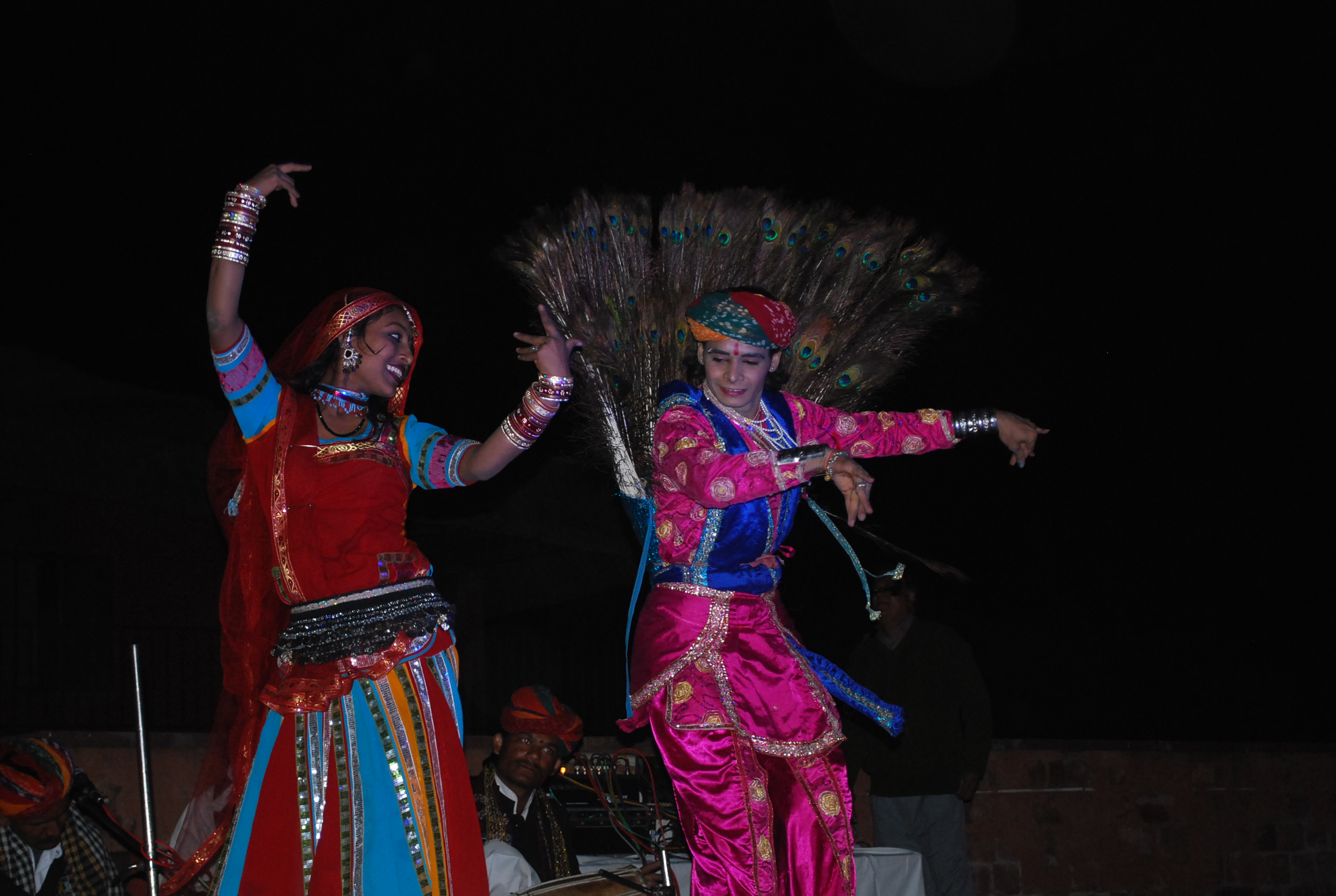 Beautiful Kalbelia dancer in traditional black attire