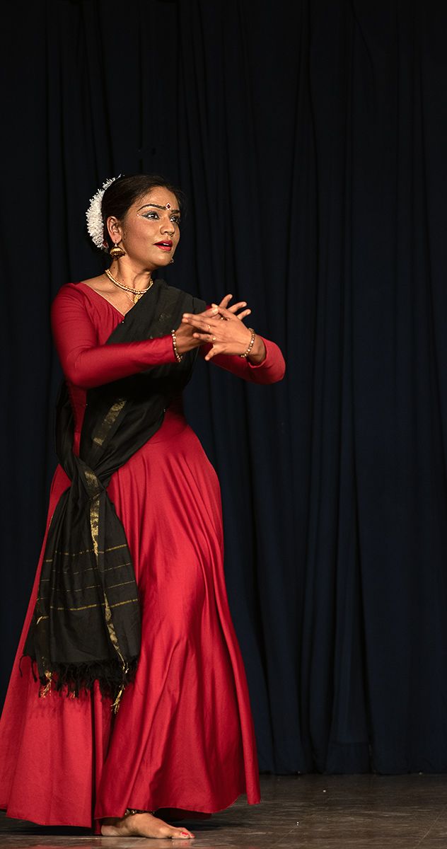 Kathak dancer full stage performance