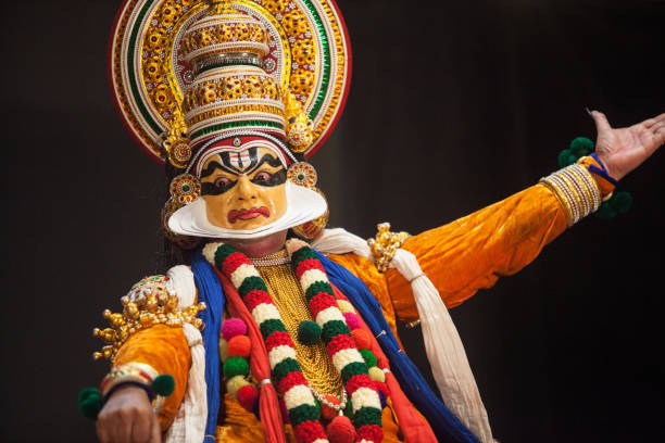 Kathakali performance showcasing dramatic expressions and hand gestures