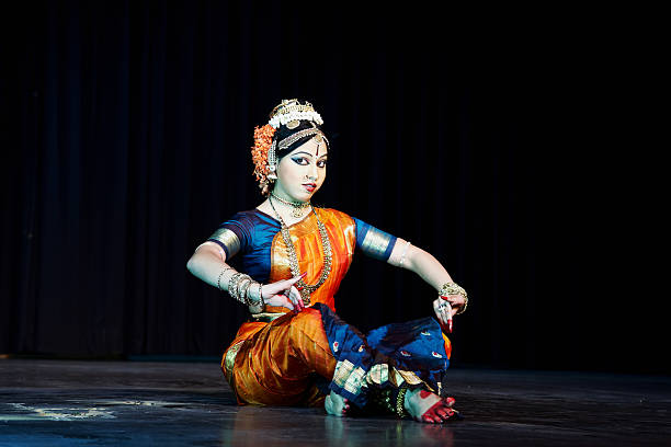 Professional Kuchipudi dancer at cultural event