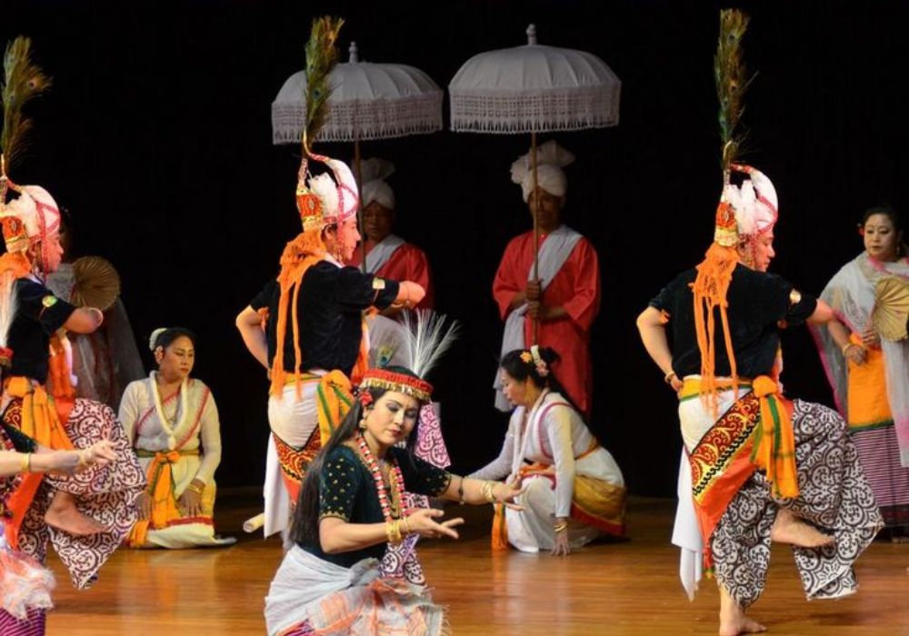 Lai Haraoba ritual dance festival in Manipur with traditional Maibi performance
