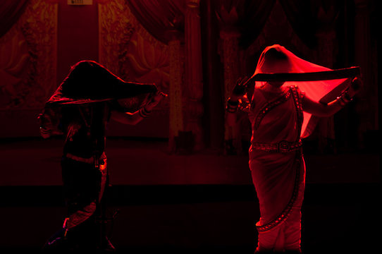 Traditional Lavani dance performance with dholki beats