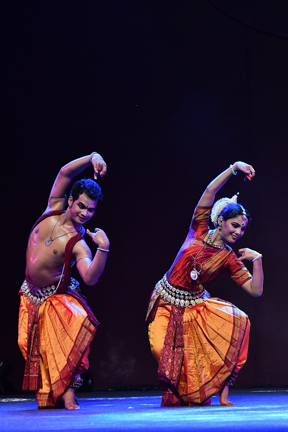 Classical Odissi performance with graceful movements and expressions