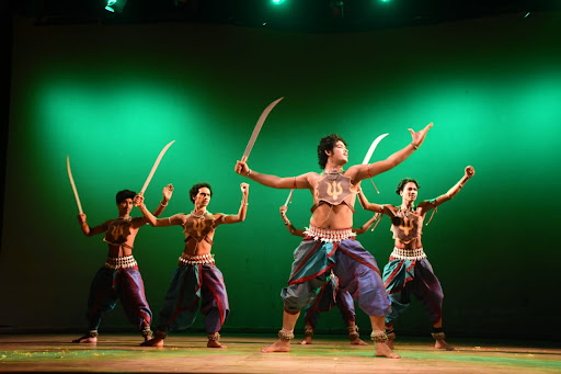 Energetic Paika Akhada stage performance