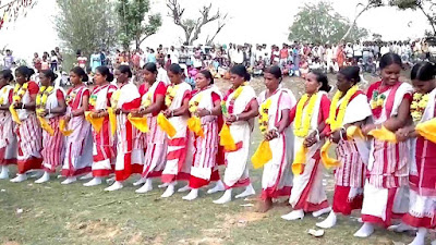Santhal tribe traditional dance performance