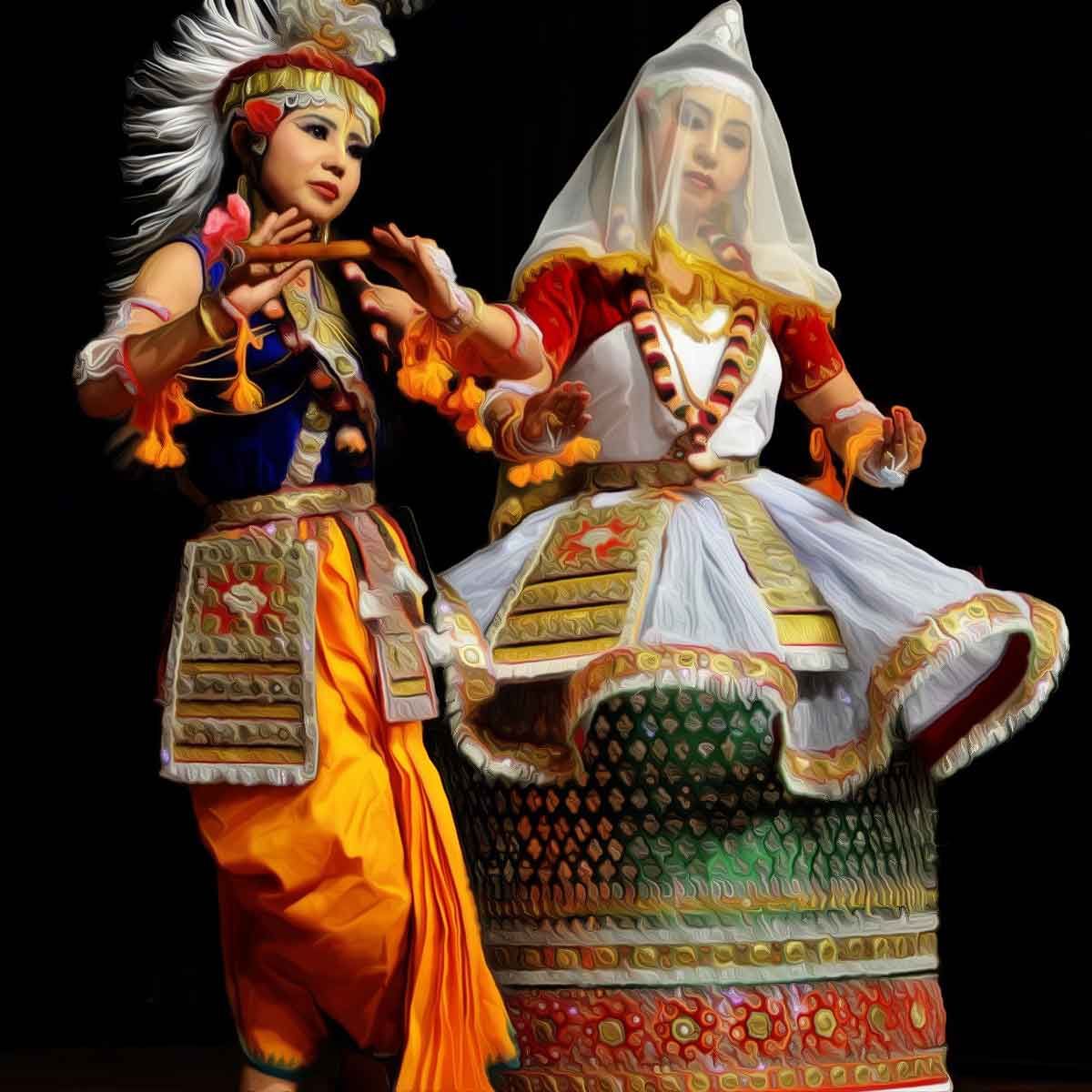 Traditional Costumes in Manipuri Raas Leela
