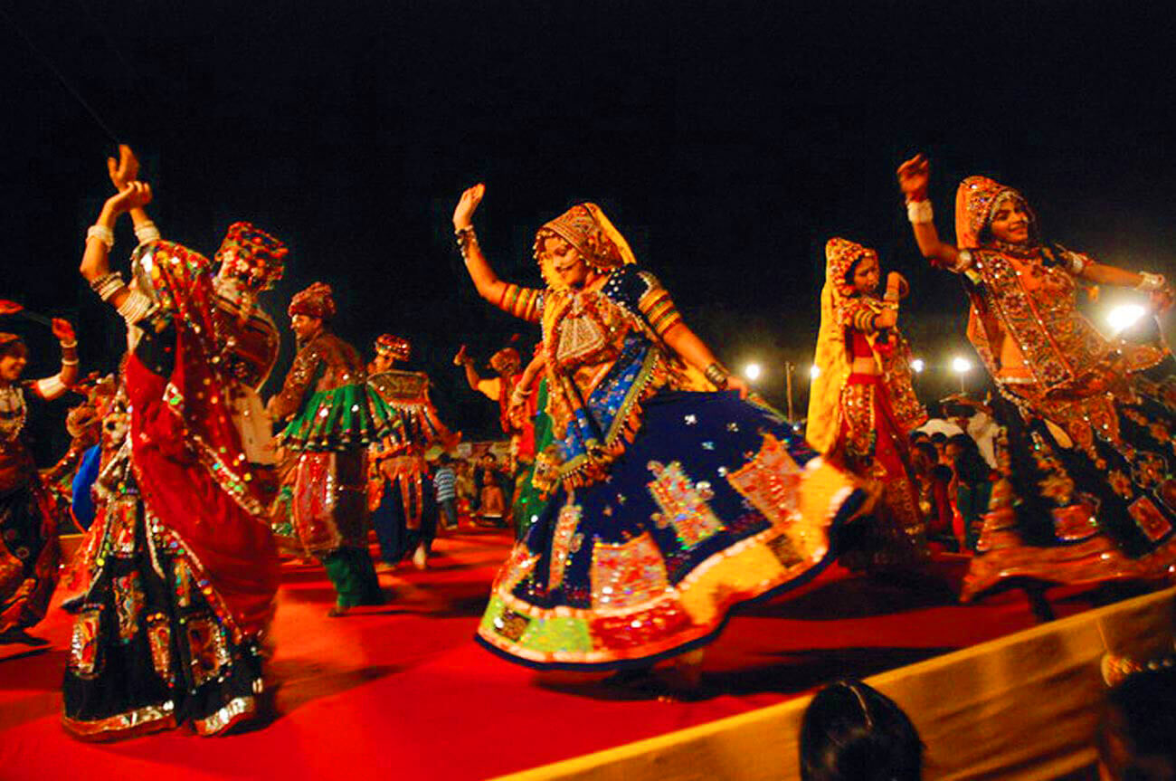 Bhil dance artists in Delhi style corporate event presentation